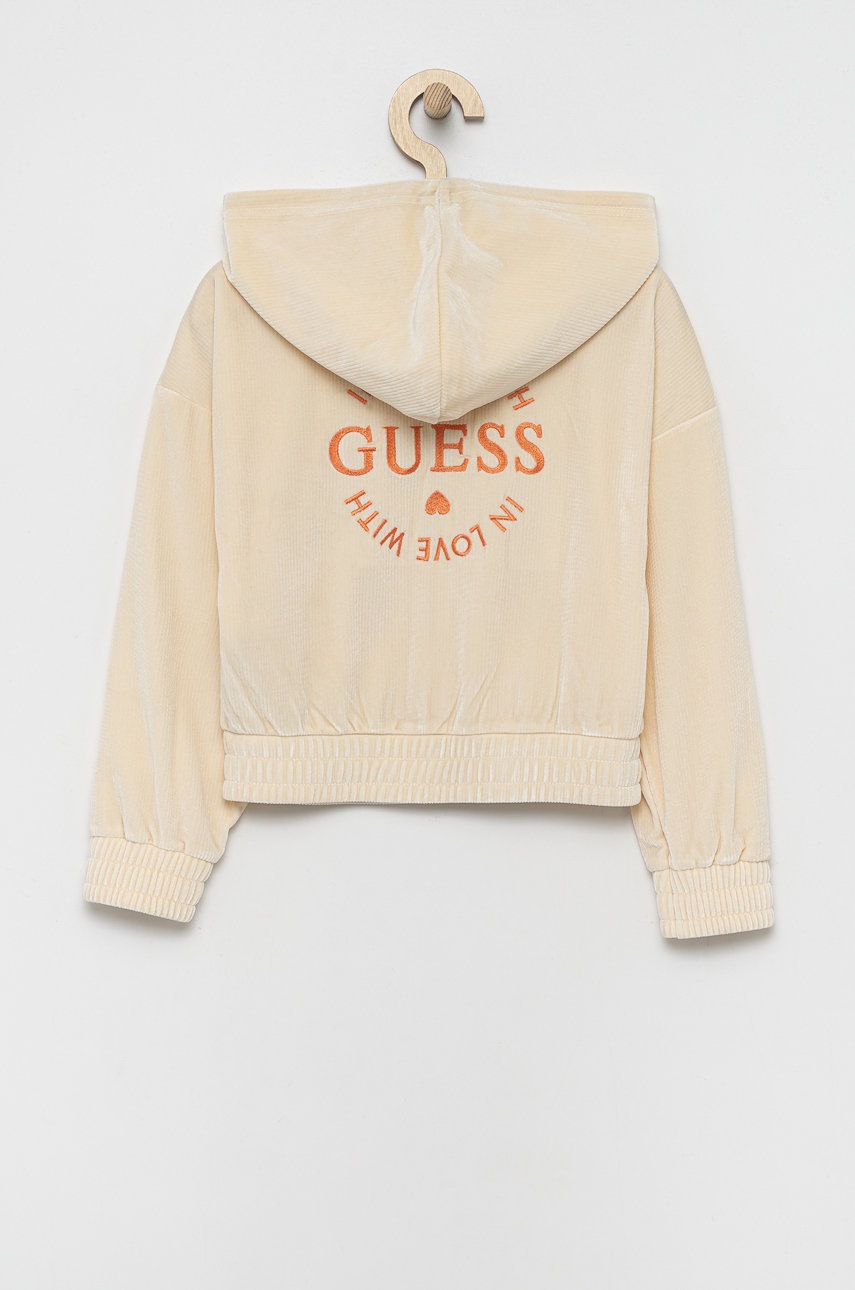 

Дитяча кофта Guess колір бежевий з аплікацією
