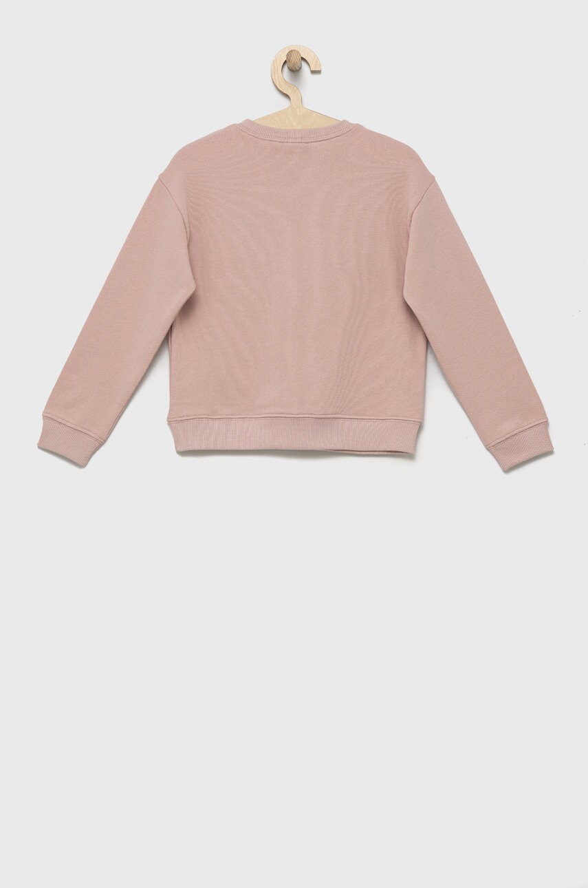 

Дитяча бавовняна кофта United Colors of Benetton колір рожевий з принтом