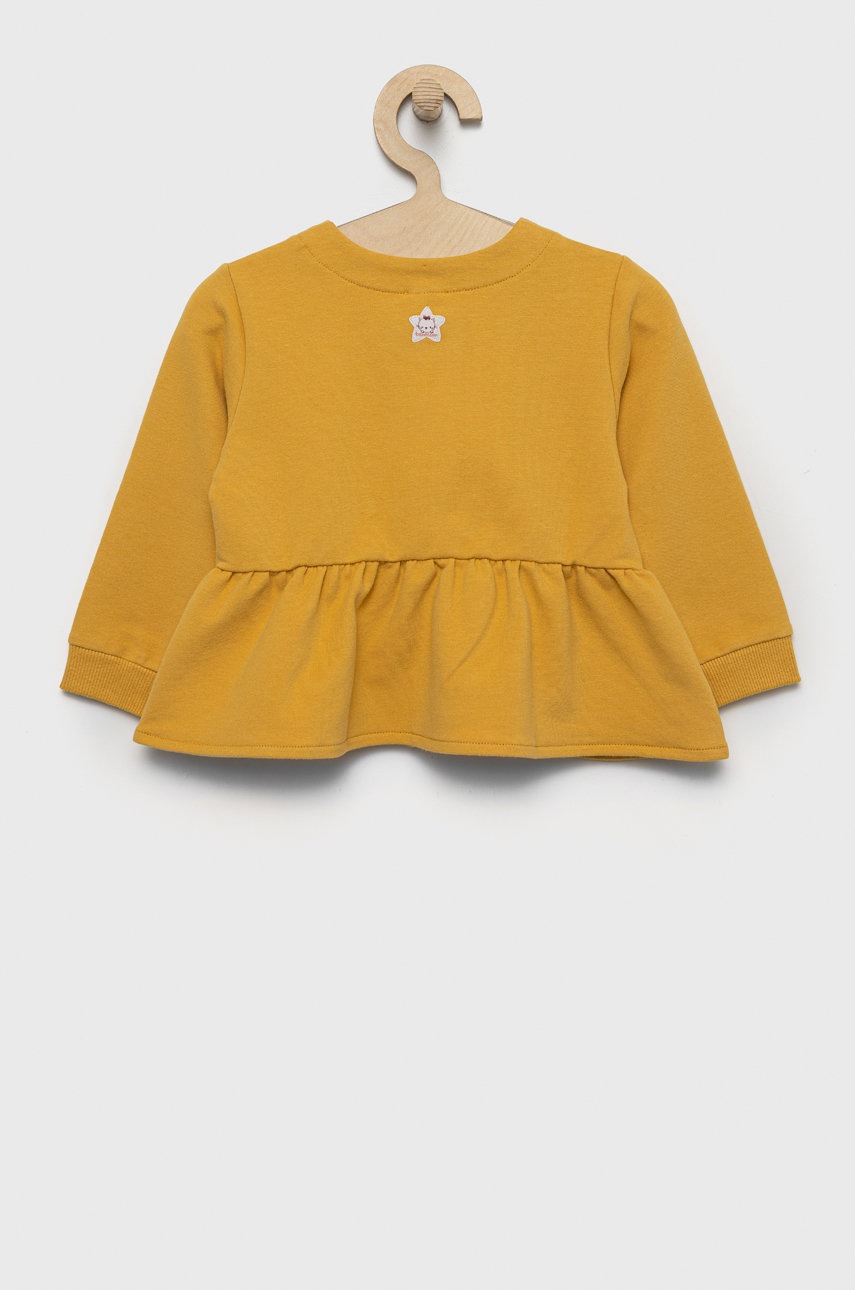 Детская кофта United Colors of Benetton цвет жёлтый однотонная
