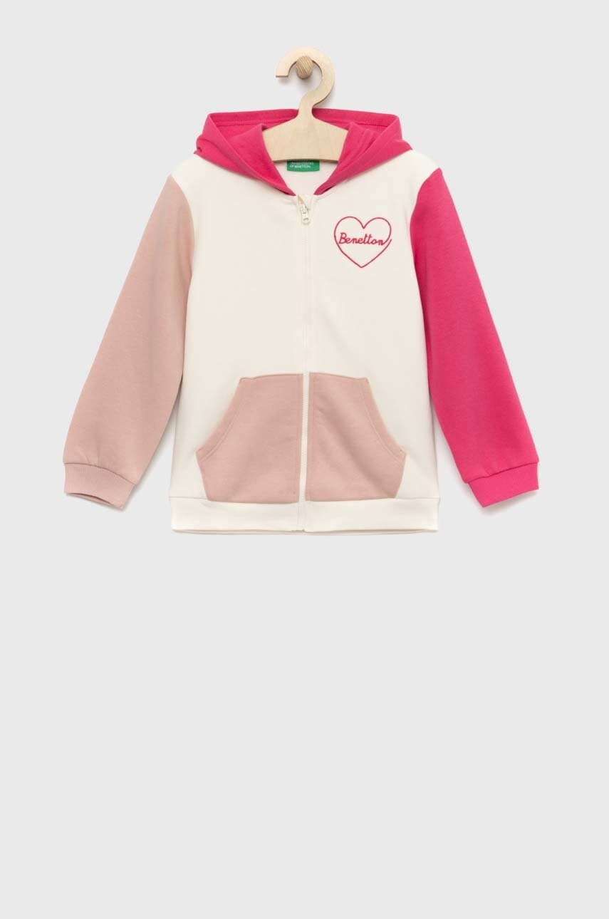 

Дитяча кофта United Colors of Benetton з капюшоном з аплікацією