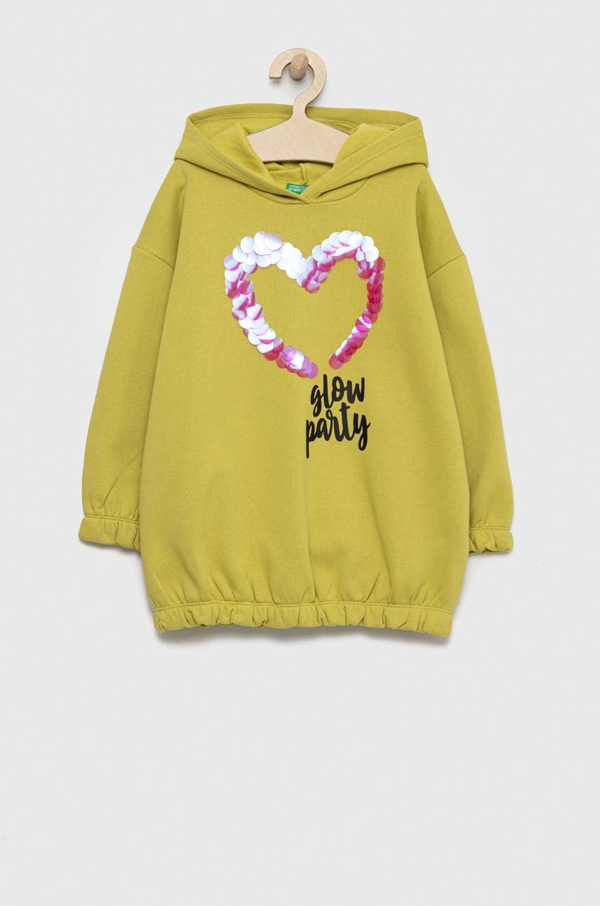 

Детски суичър United Colors of Benetton в зелено, Зелен