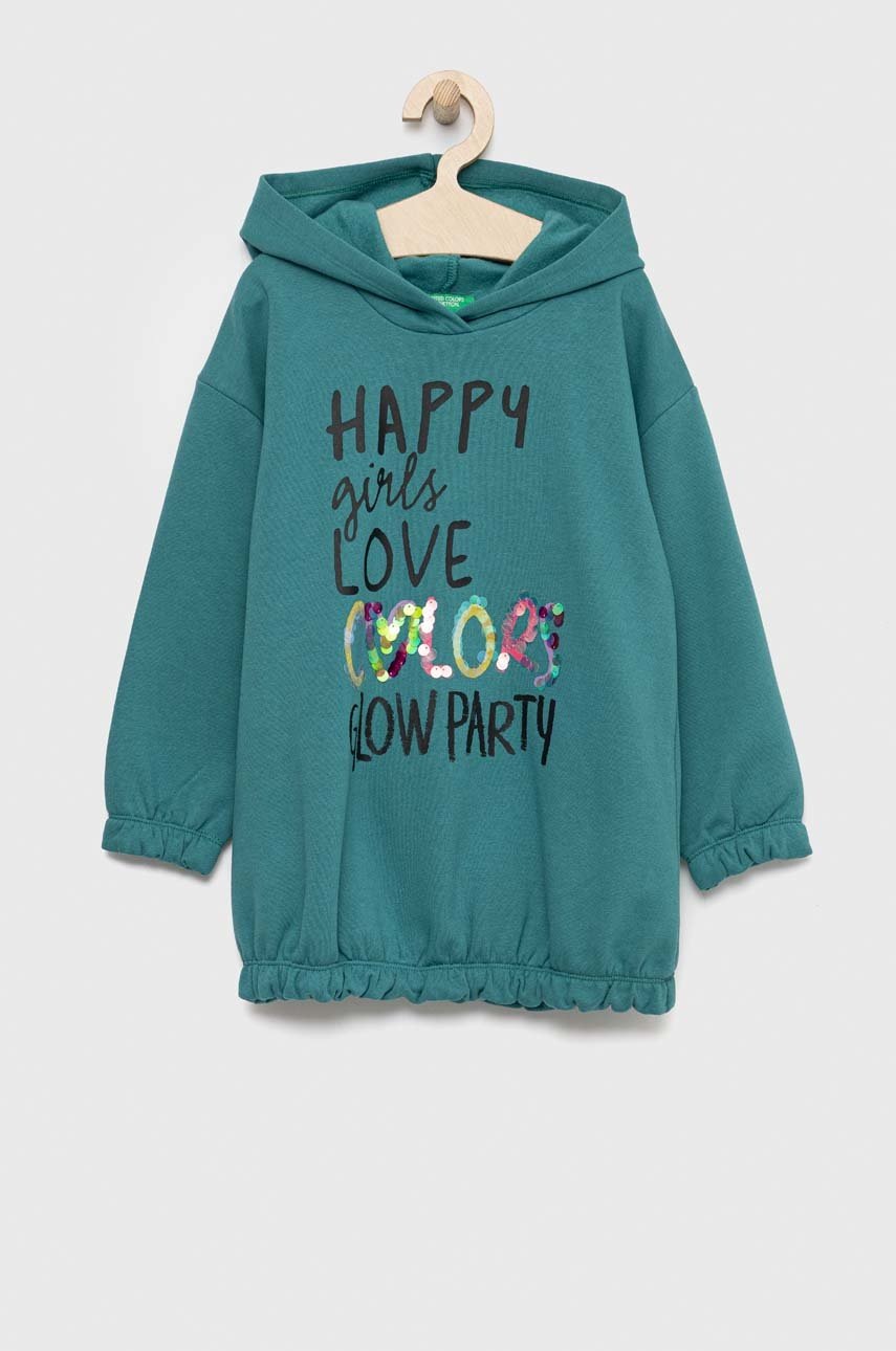 

Детски суичър United Colors of Benetton в зелено, Зелен