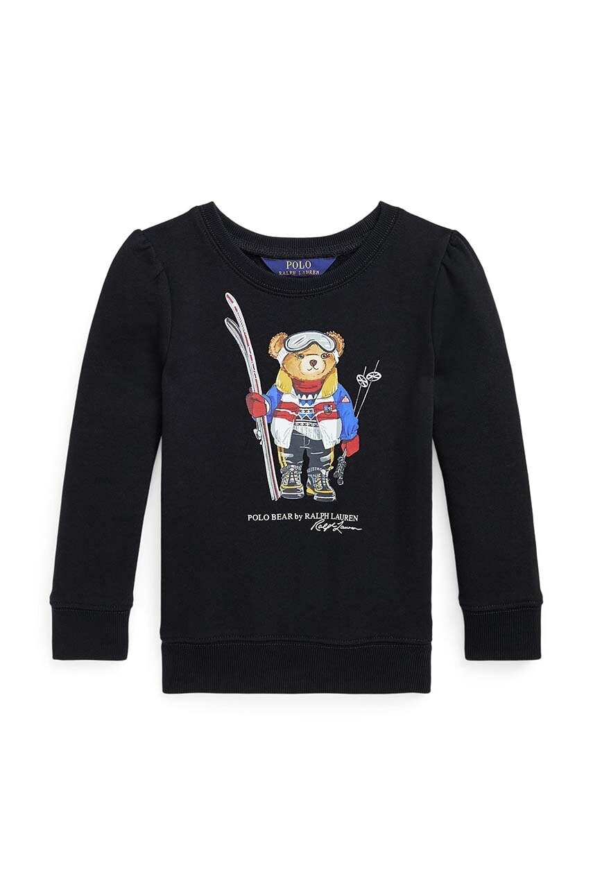 

Спортен суичър Polo Ralph Lauren в черно с десен, Черен