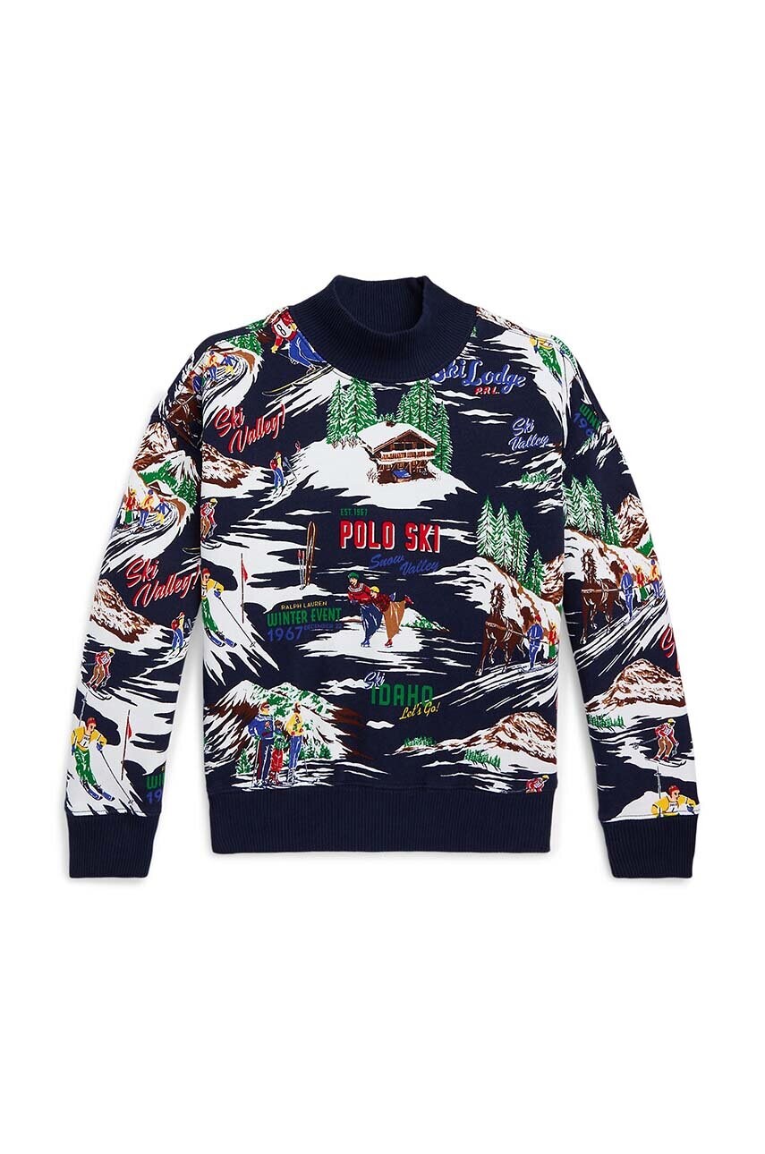 

Детская кофта Polo Ralph Lauren цвет синий узор