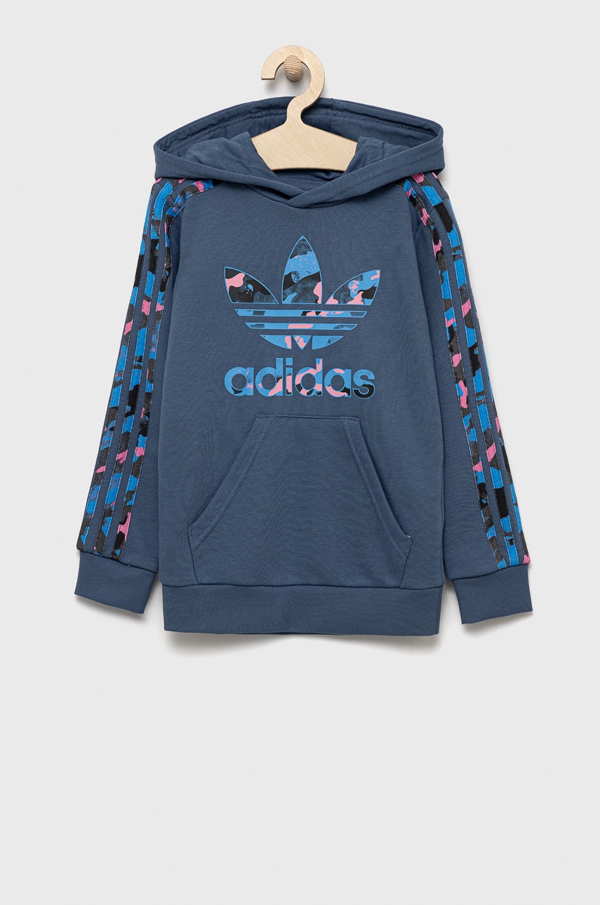 E-shop Dětská mikina adidas Originals fialová barva, s aplikací