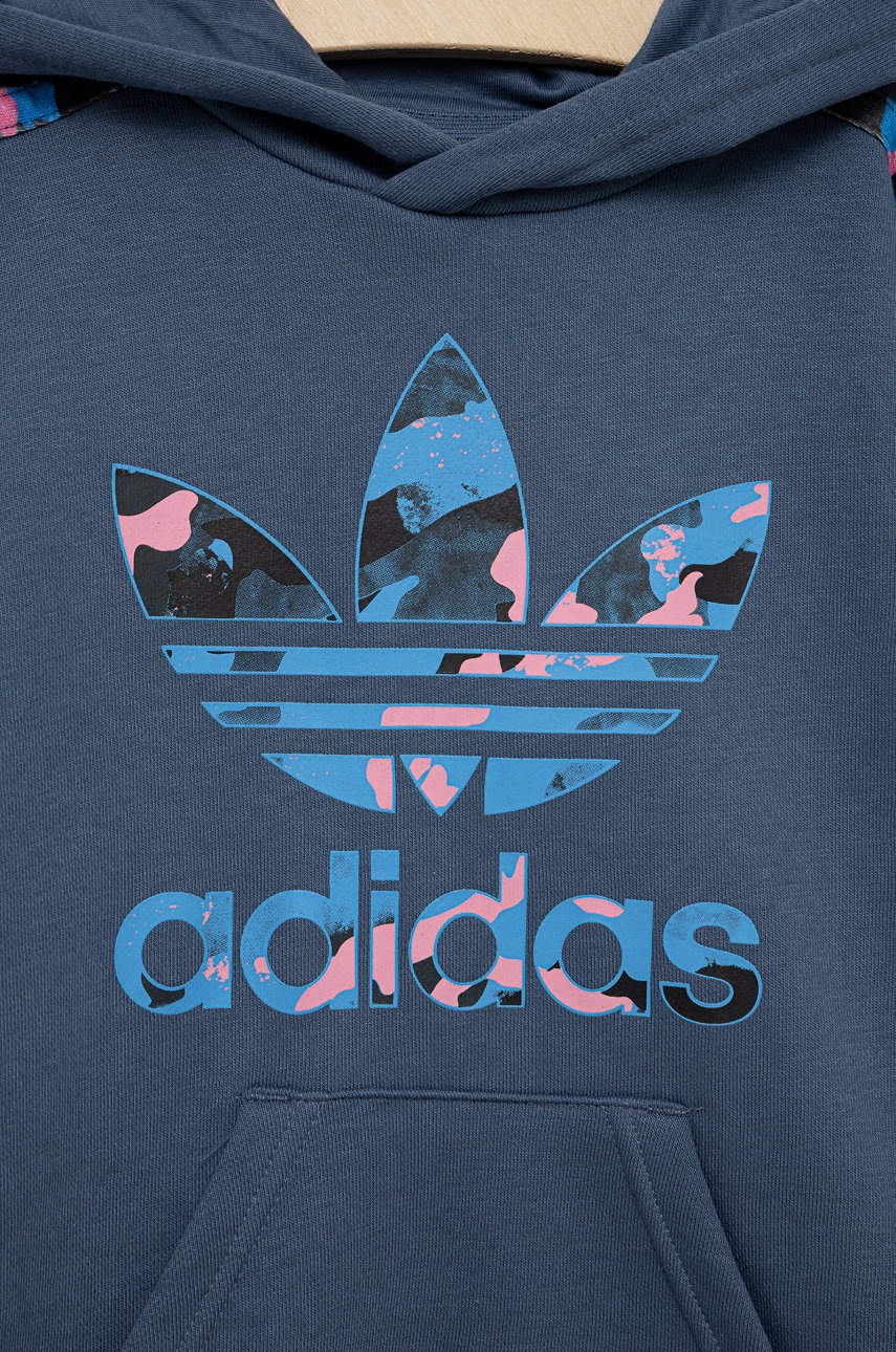 

Детская кофта adidas Originals цвет фиолетовый с аппликацией