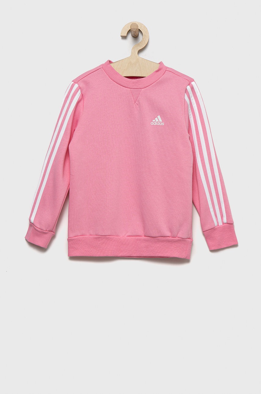 

Детски суичър adidas в розово с изчистен дизайн, Розов