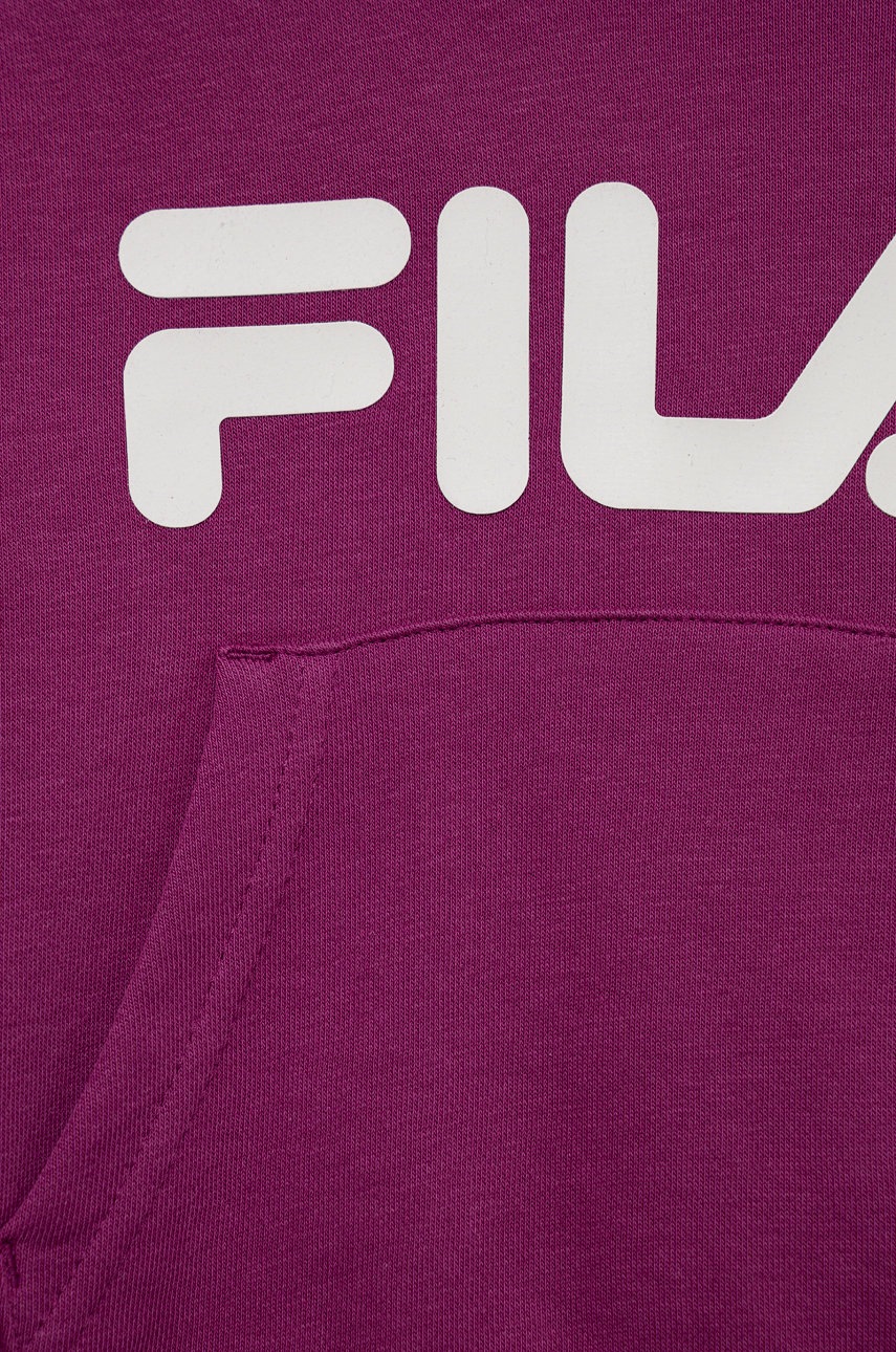 

Дитяча кофта Fila колір фіолетовий однотонна