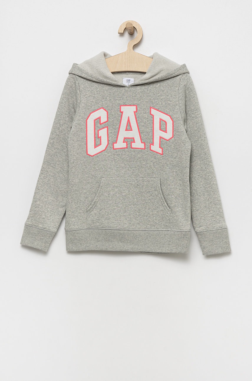 

Детски суичър GAP в сиво с апликация, Сив