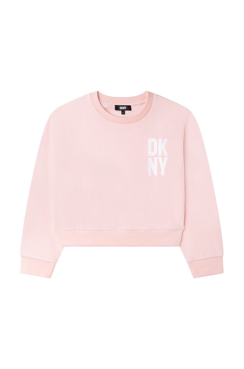 Дитяча кофта Dkny колір рожевий з аплікацією Дитяча кофта Dkny колір рожевий з аплікацією