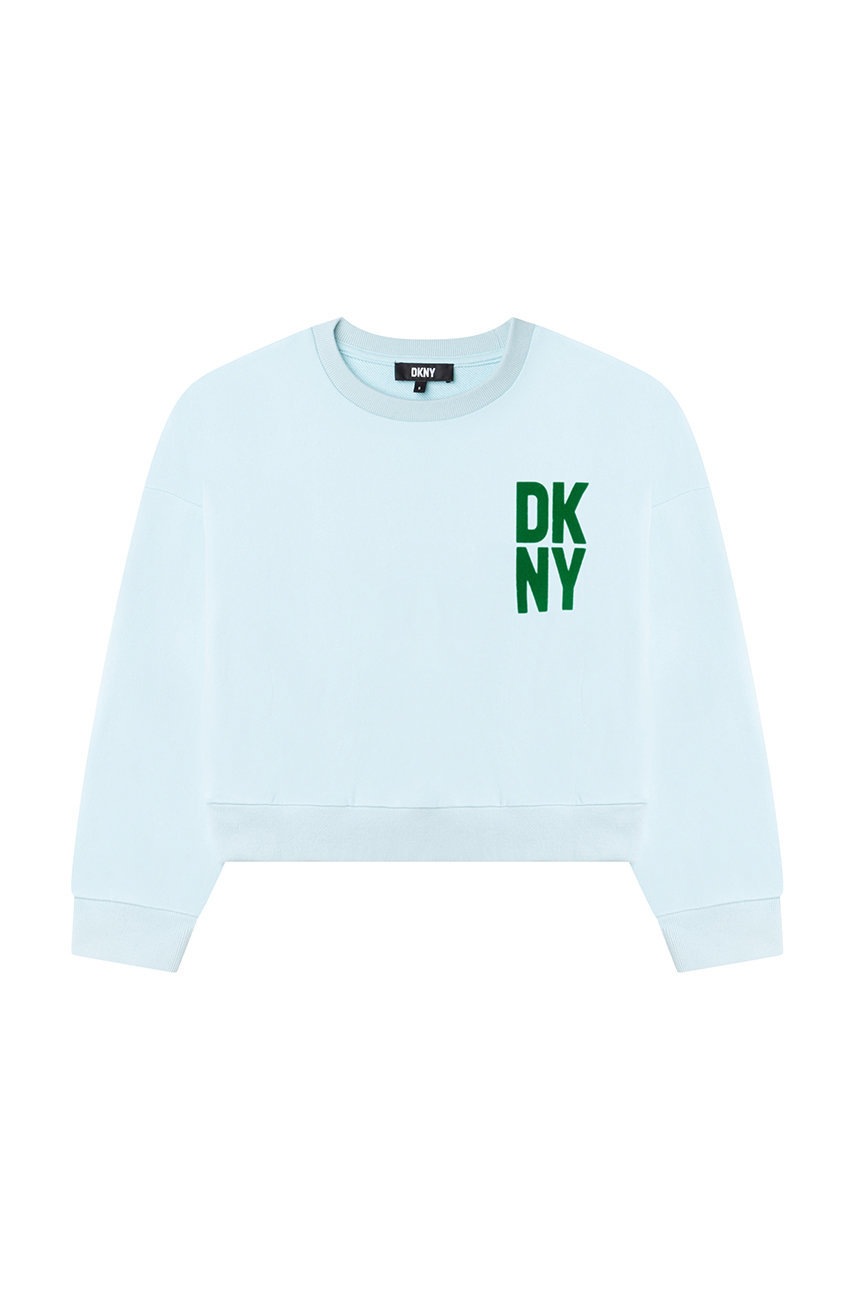 Дитяча кофта Dkny колір зелений з аплікацією