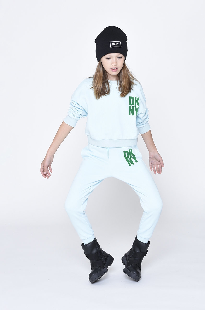 Дитяча кофта Dkny колір зелений з аплікацією Дитяча кофта Dkny колір зелений з аплікацією