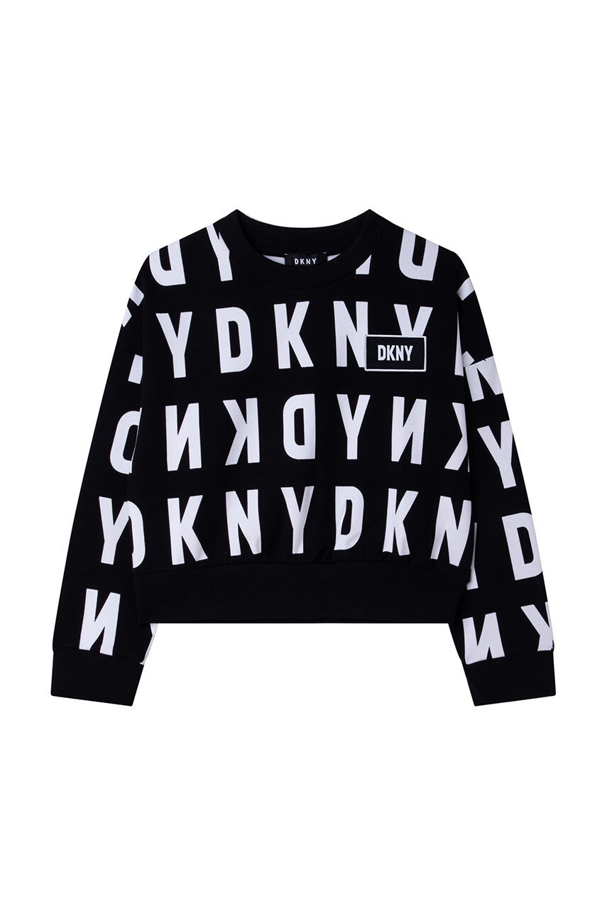 

Детская кофта Dkny цвет чёрный узор