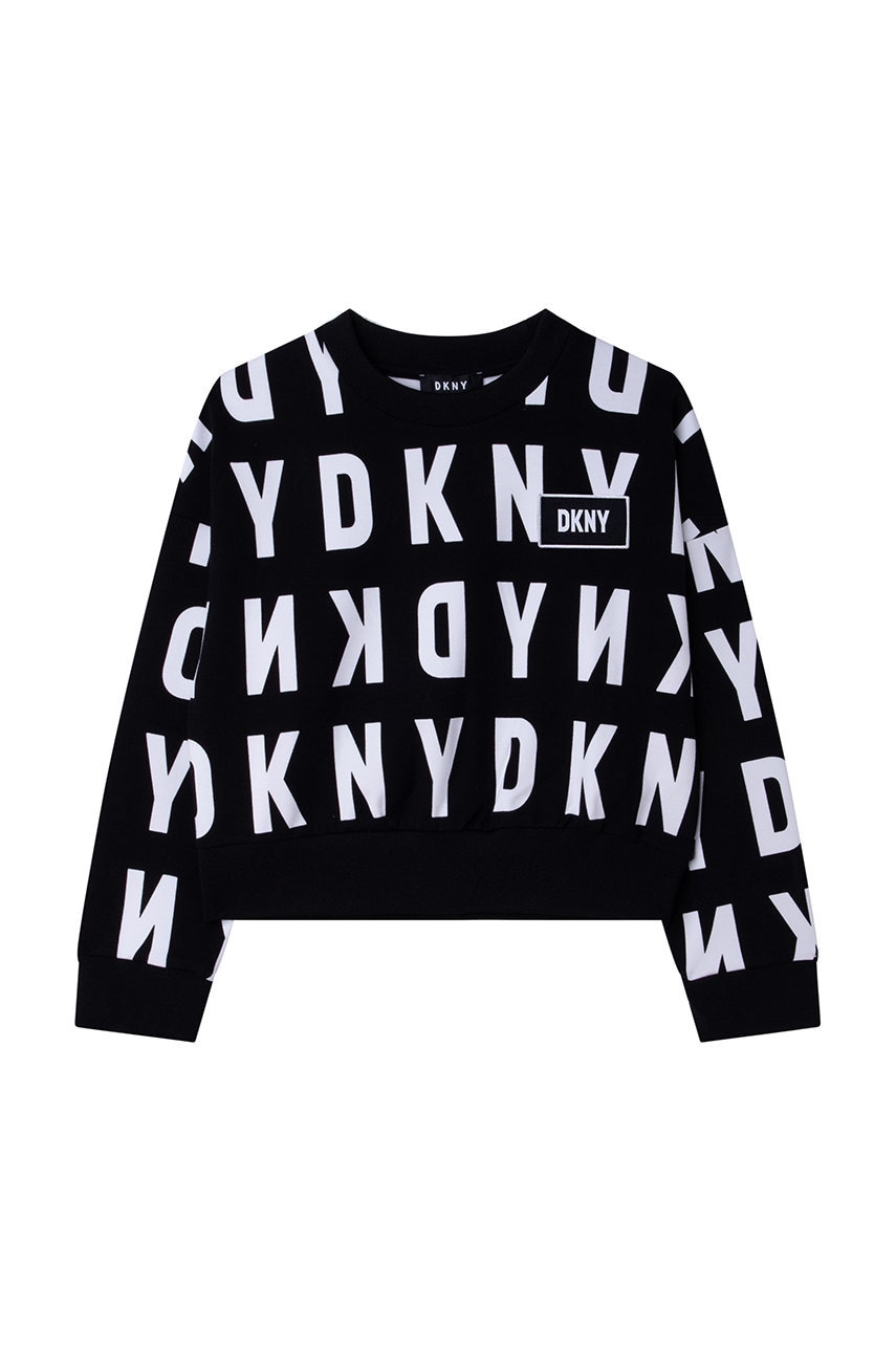 DKNY bluza copii culoarea negru, modelator