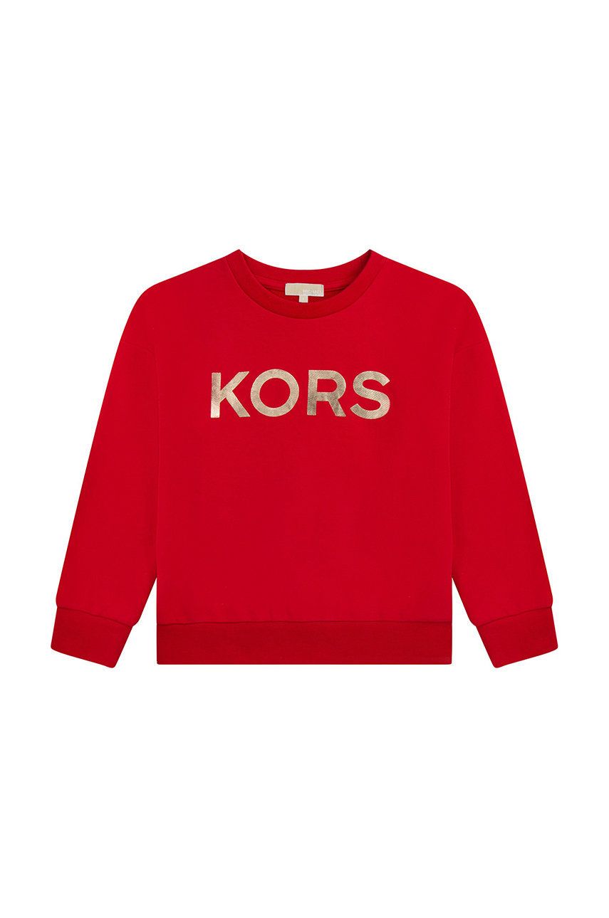 E-shop Dětská bavlněná mikina Michael Kors červená barva, s potiskem