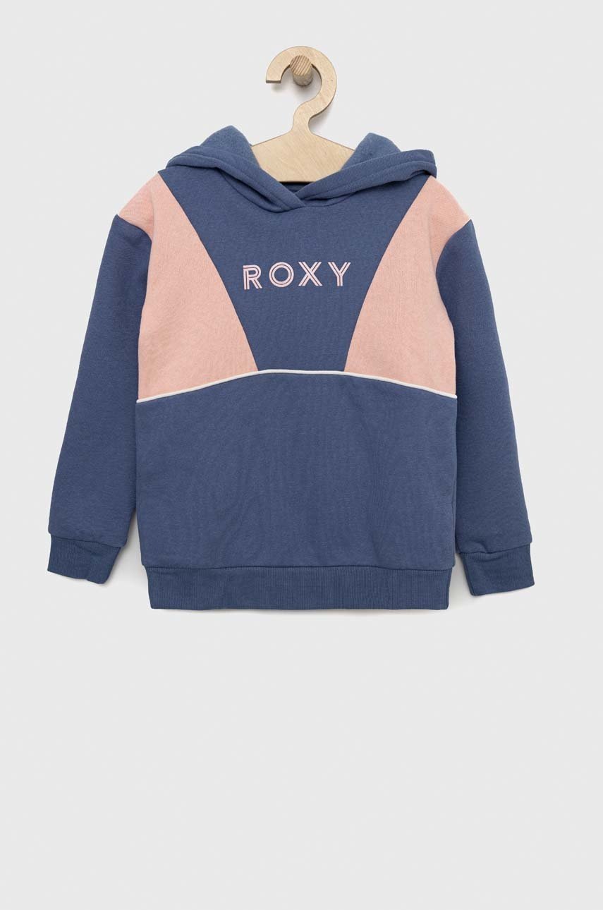 Roxy Bluza Copii Culoarea Albastru Marin, Cu Imprimeu