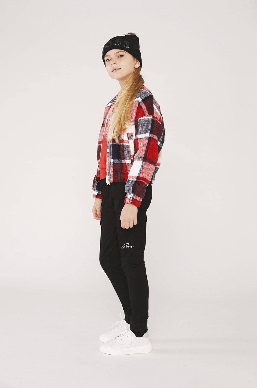 

Детски суичър BOSS с десен, Многоцветен