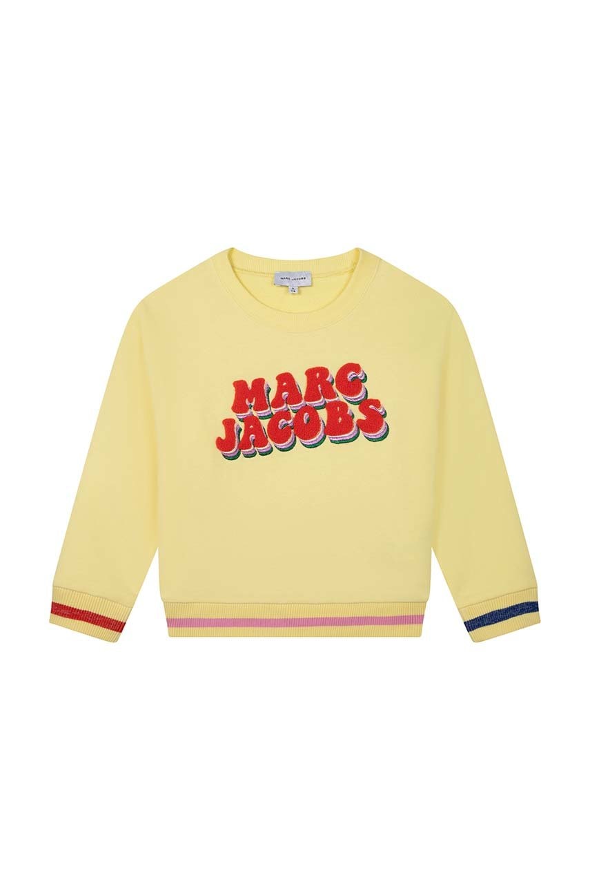 Marc Jacobs hanorac de bumbac pentru copii culoarea galben, cu imprimeu