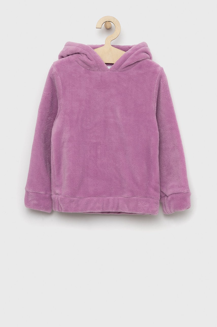 Name It bluza copii culoarea roz, cu glugă, neted