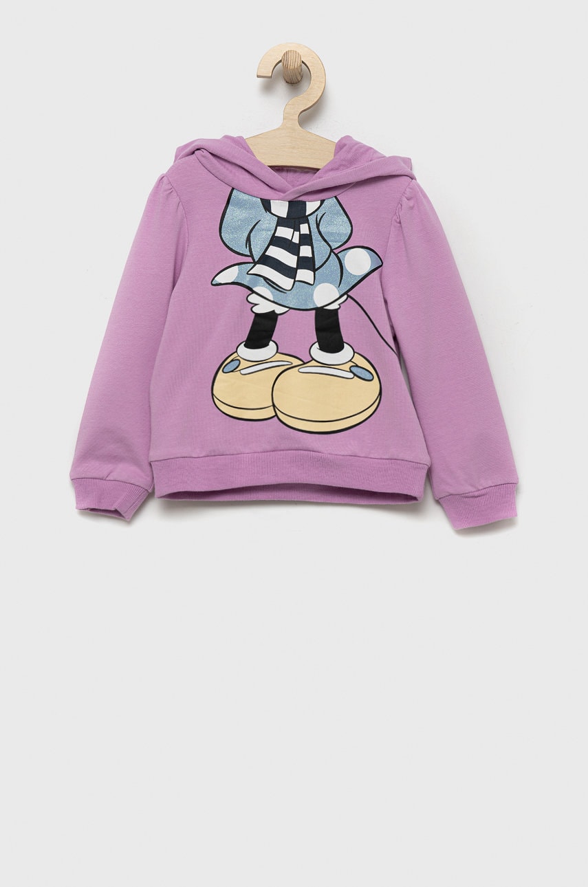 Name It bluza copii culoarea violet, cu imprimeu