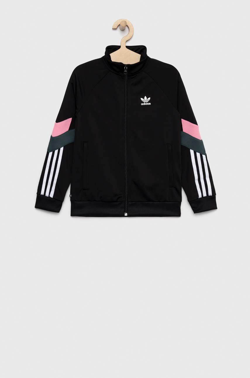 Levně Dětská mikina adidas Originals černá barva, s aplikací