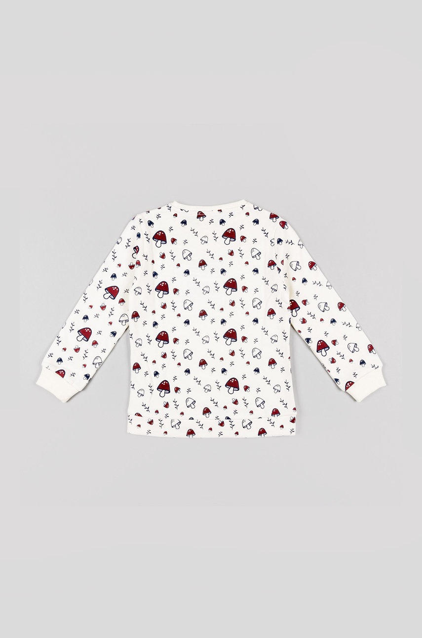 Дитяча кофта zippy колір білий візерунок