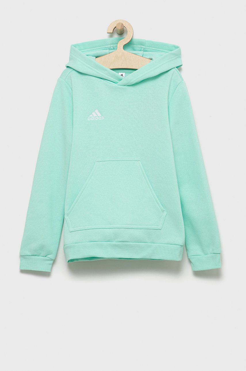 

Детски суичър adidas Performance HC5066 в тюркоазено с изчистен дизайн, Тюркоазен