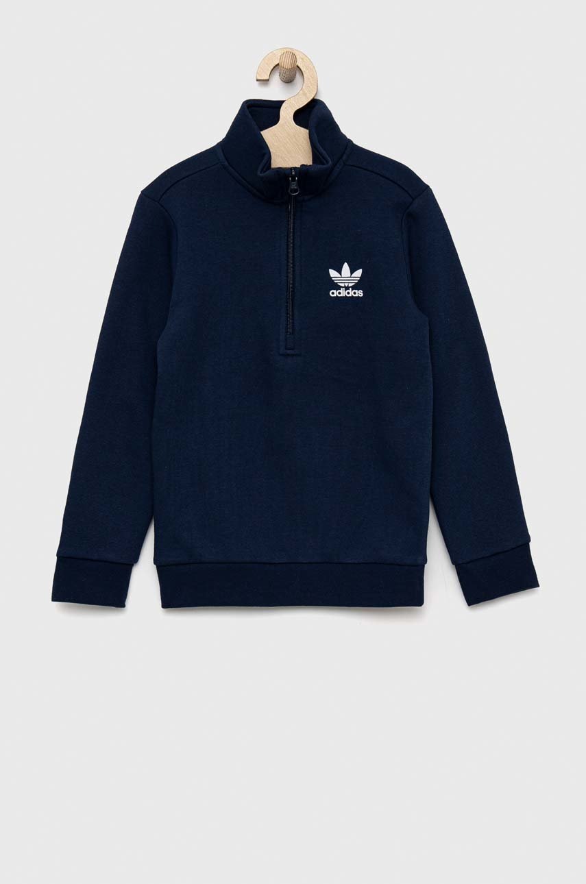 Levně Dětská mikina adidas Originals tmavomodrá barva, hladká