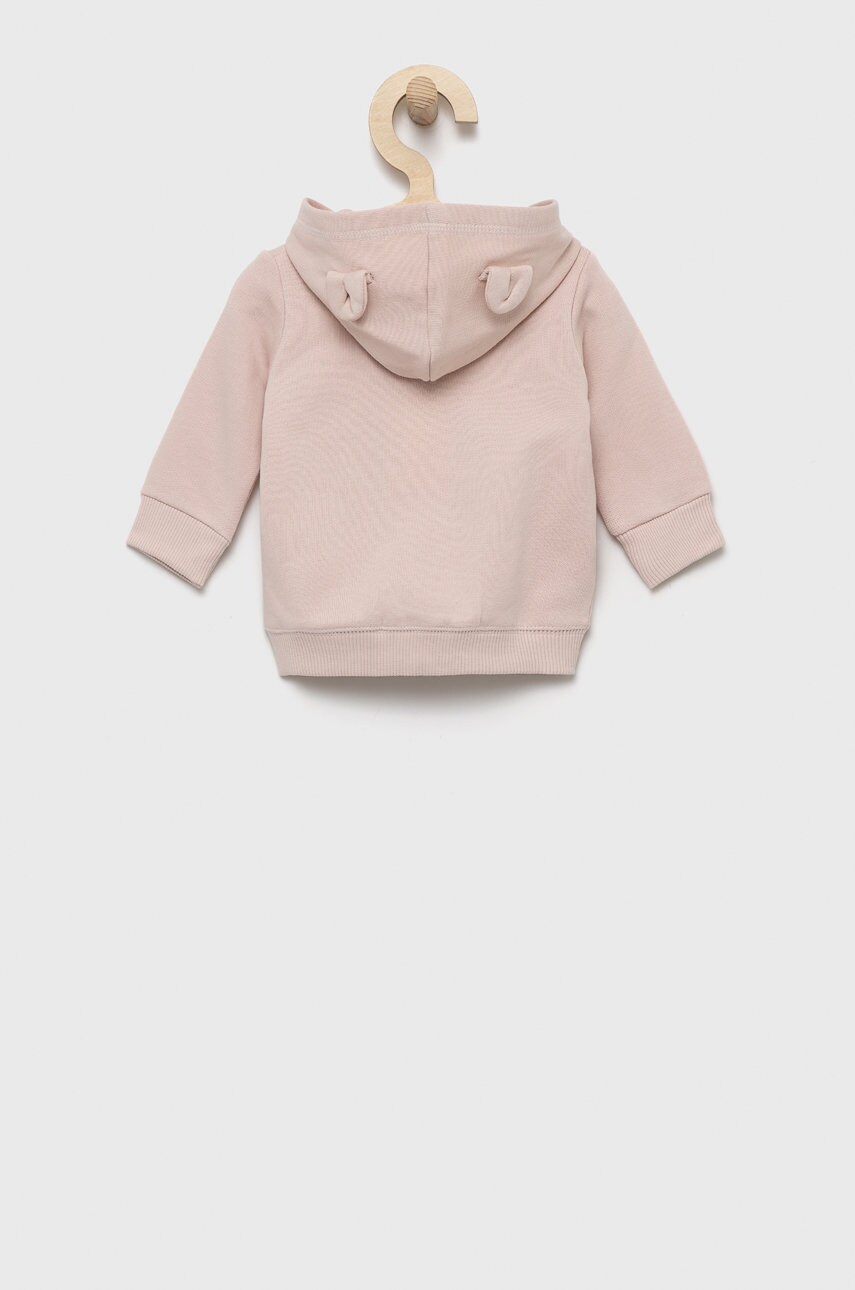 

Дитяча бавовняна кофта United Colors of Benetton колір рожевий однотонна