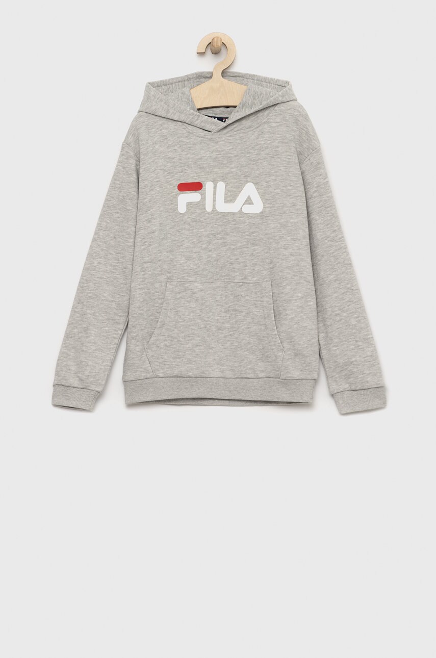 

Детская кофта Fila цвет серый с принтом