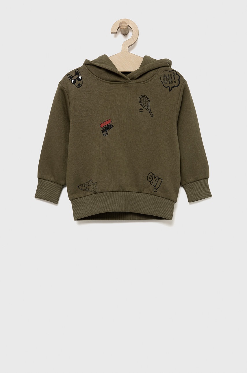 

Детская кофта Fila цвет зелёный узор