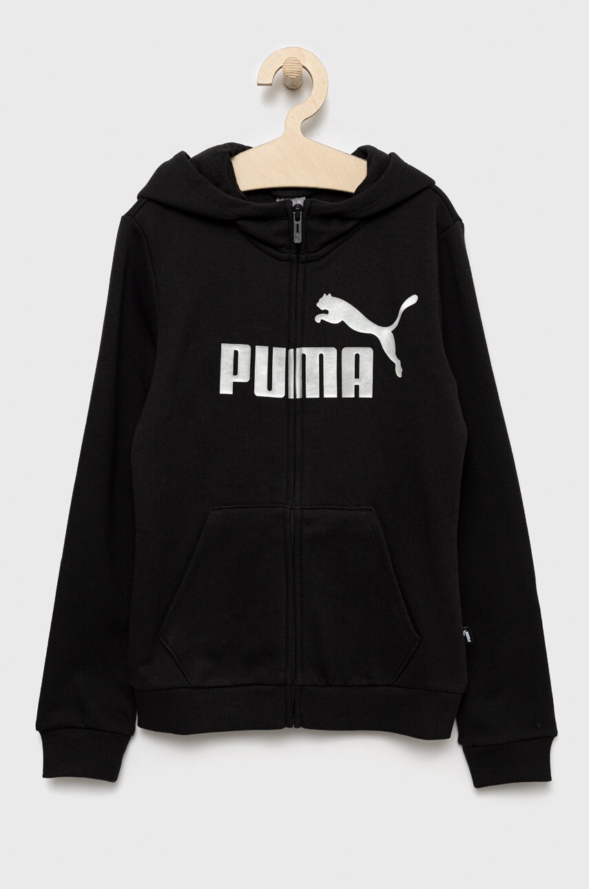 

Детская кофта Puma цвет чёрный с принтом