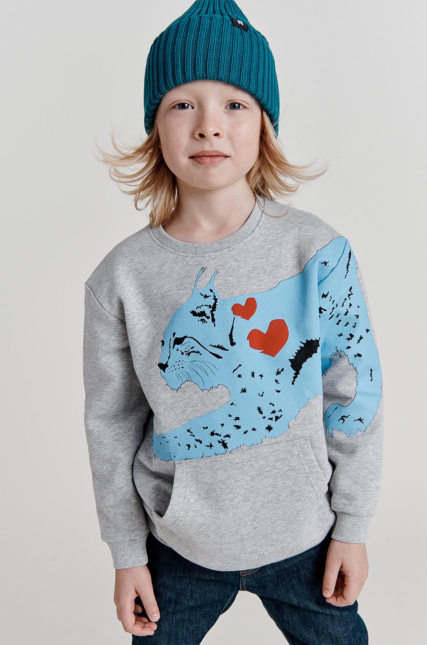 Детская кофта Reima цвет серый с принтом Детская кофта Reima цвет серый с принтом