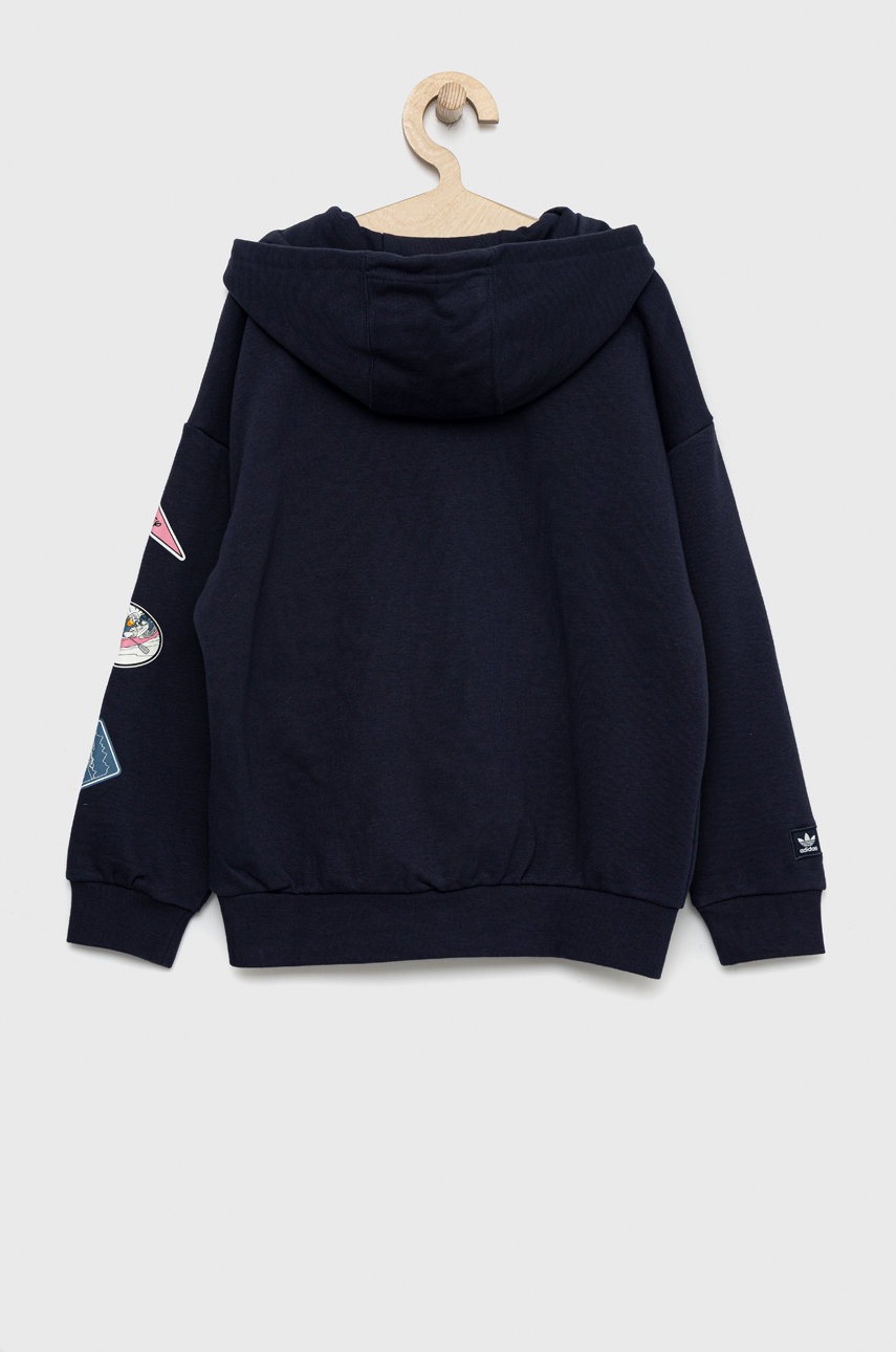 

Детская кофта adidas Originals X Disney цвет синий с капюшоном узор