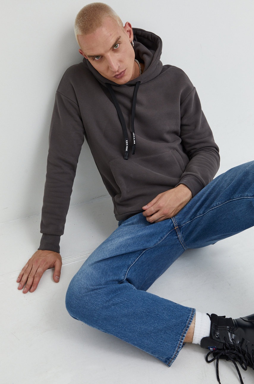 

Суичър Jack & Jones в сиво с изчистен дизайн, Сив
