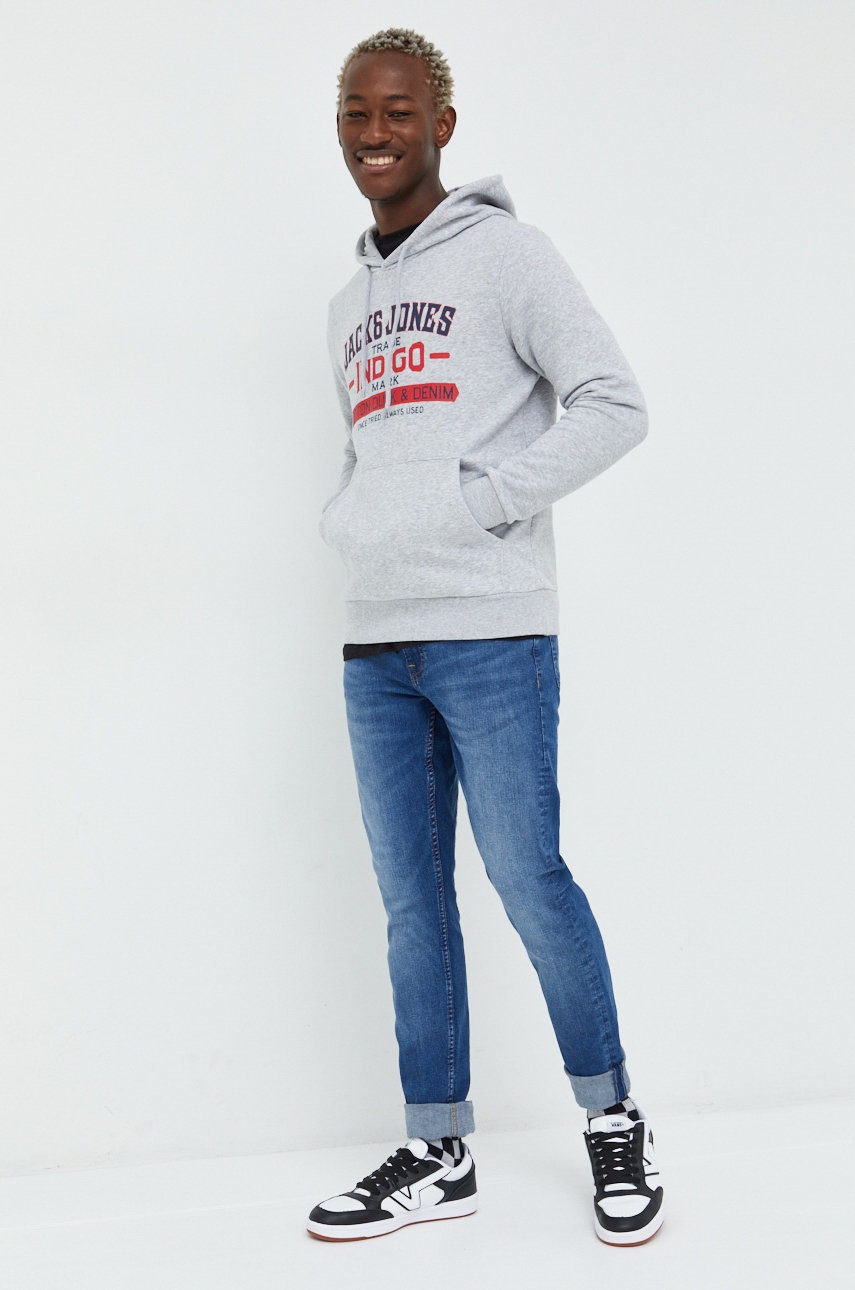 

Кофта Jack & Jones мужская цвет серый меланж