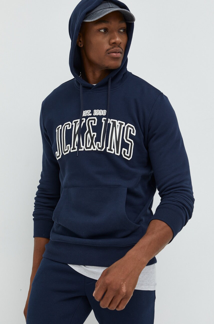 

Суичър Jack & Jones в тъмносиньо с принт, Тъмносин