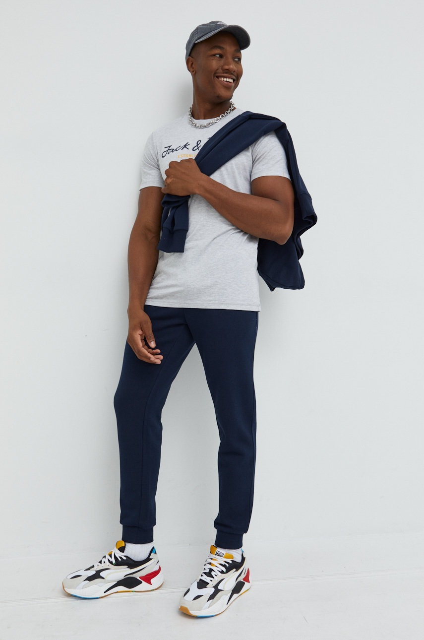 

Кофта Jack & Jones чоловіча колір синій з принтом