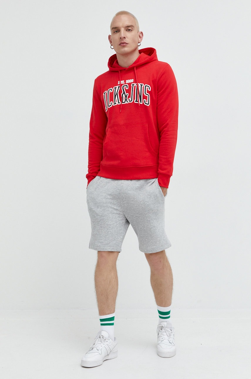 

Кофта Jack & Jones чоловіча колір червоний з принтом