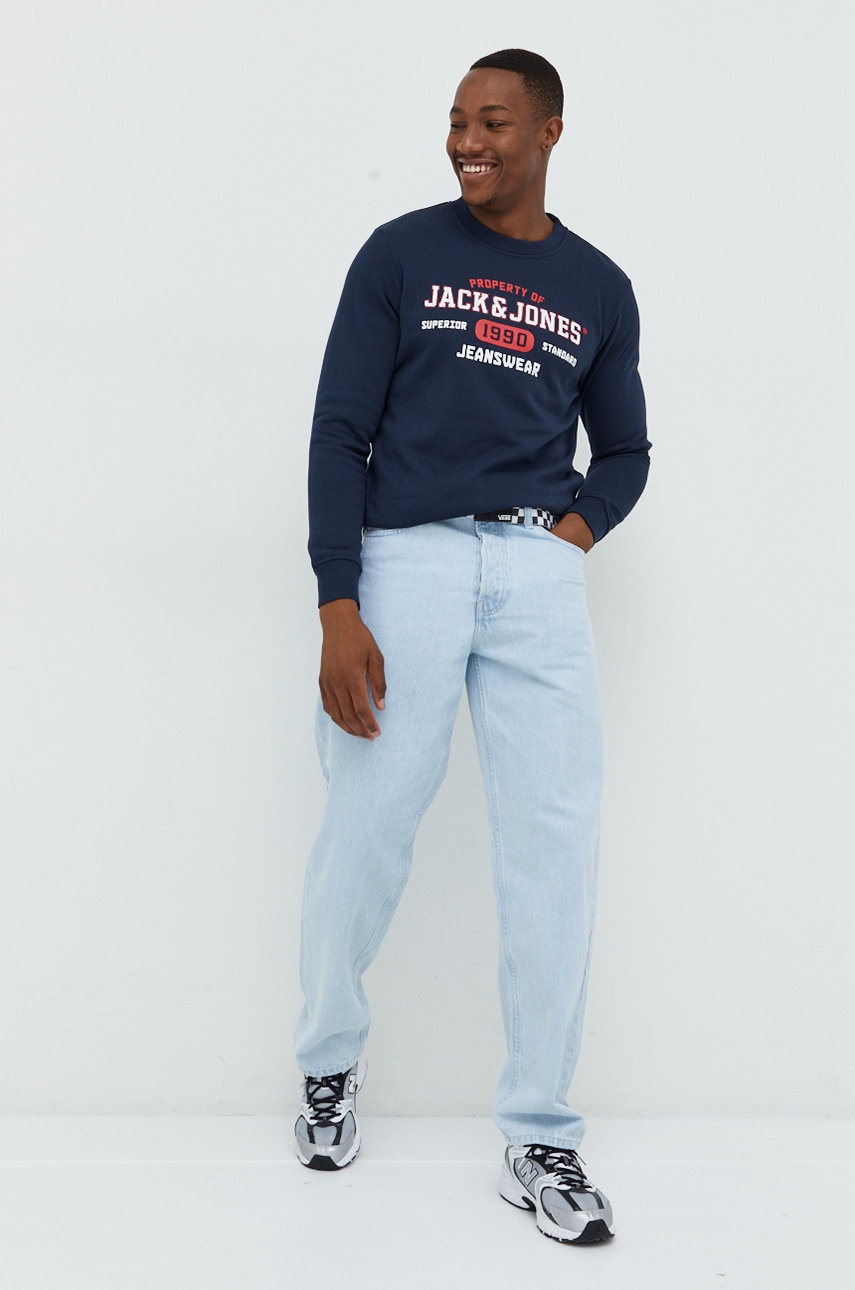 

Кофта Jack & Jones чоловіча колір синій з принтом