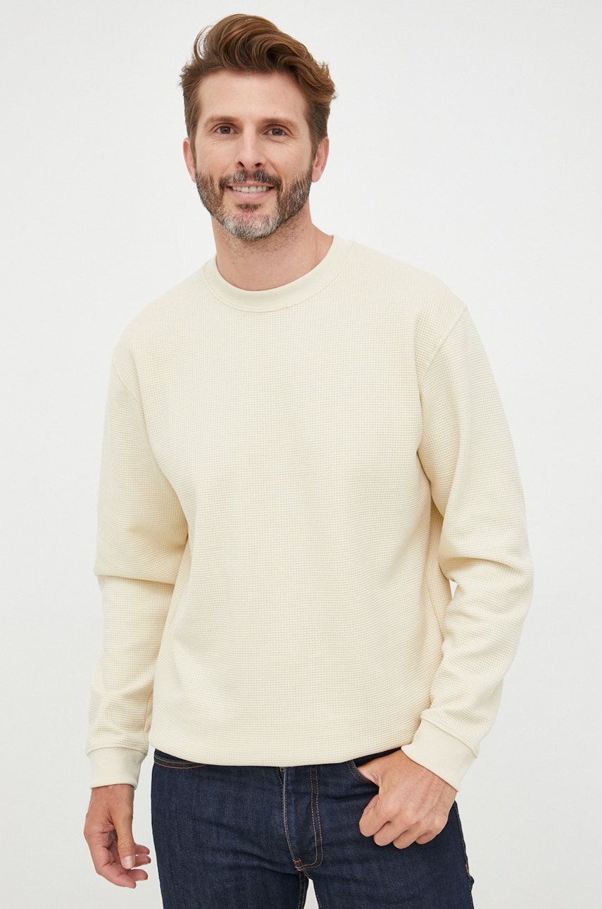 

Кофта Selected Homme чоловіча колір бежевий однотонна
