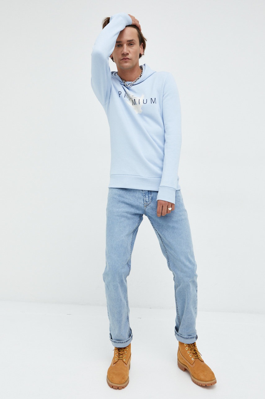 

Кофта Premium by Jack&Jones чоловіча з капюшоном візерунок