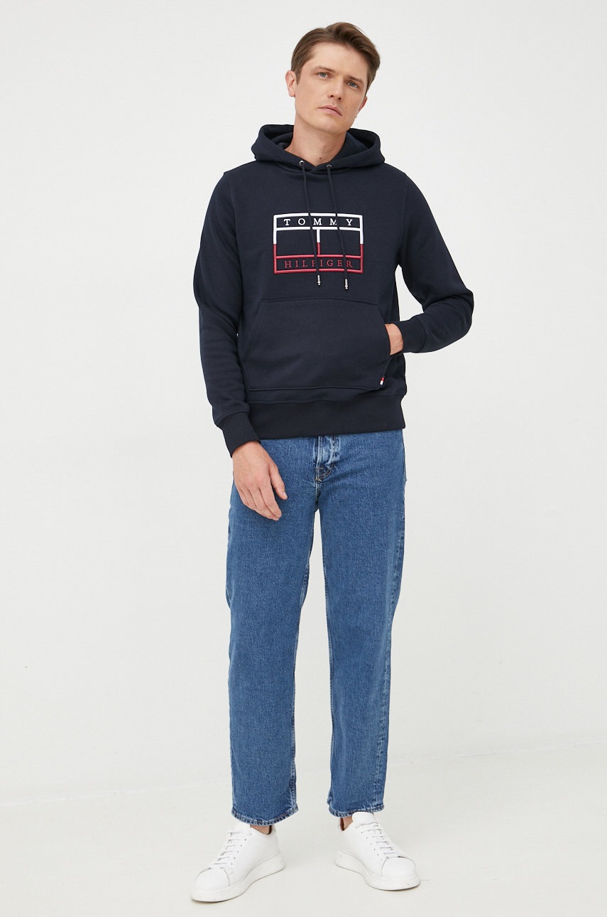 

Кофта Tommy Hilfiger чоловіча колір синій з аплікацією