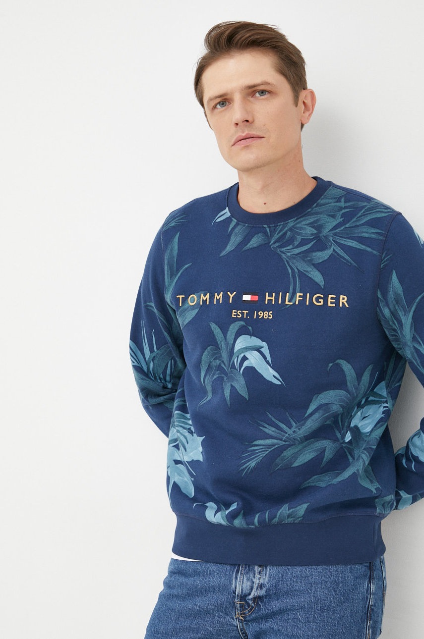 

Суичър Tommy Hilfiger в тъмносиньо с апликация, Тъмносин