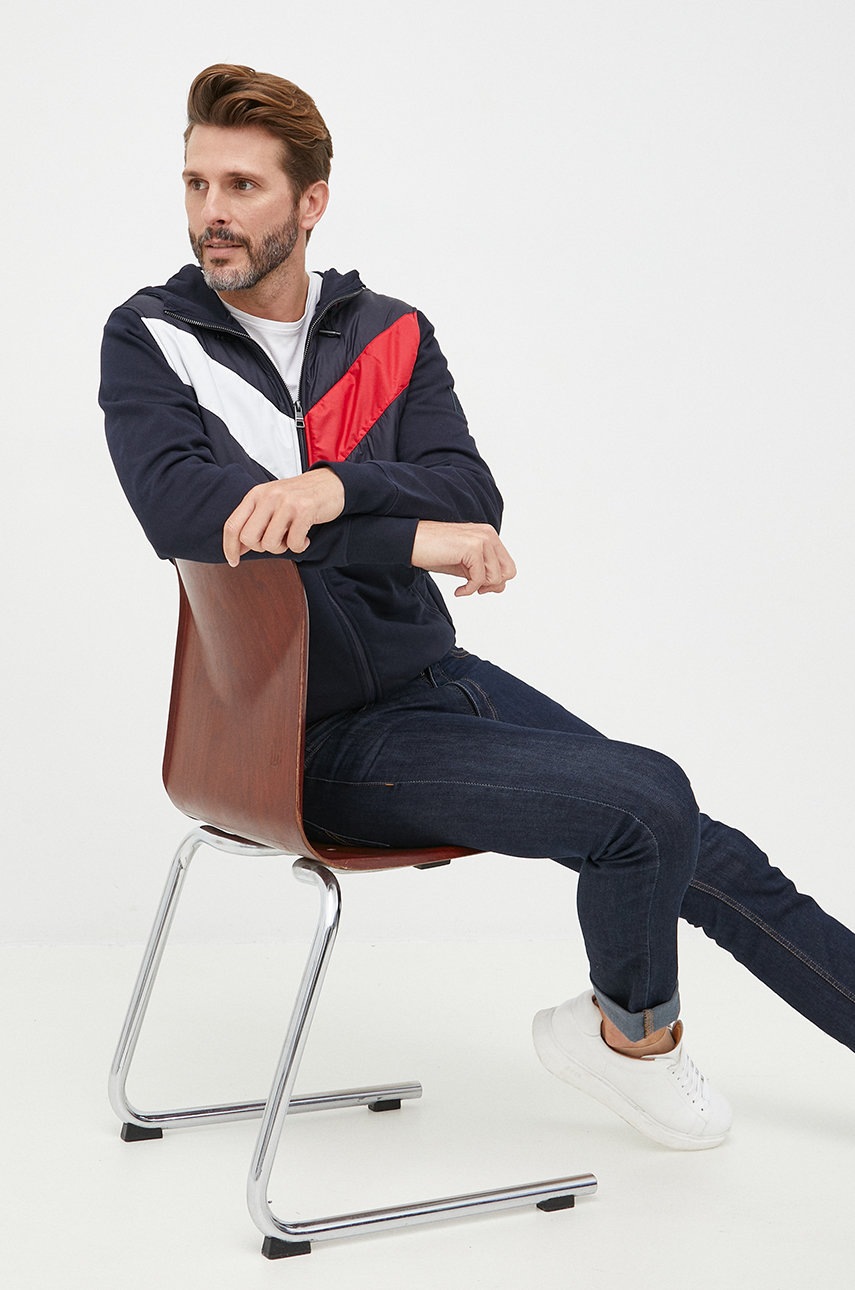 

Хлопковая кофта Tommy Hilfiger мужская цвет синий узор