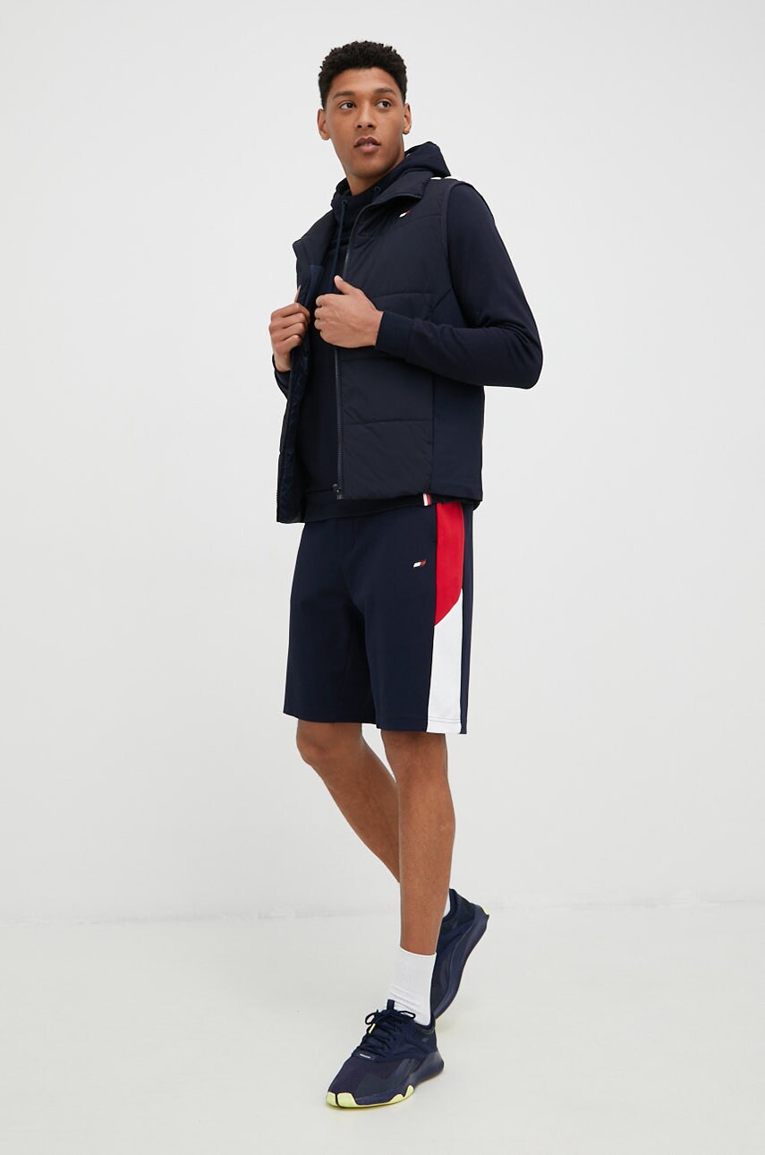 

Хлопковая кофта Tommy Hilfiger мужская цвет синий с аппликацией
