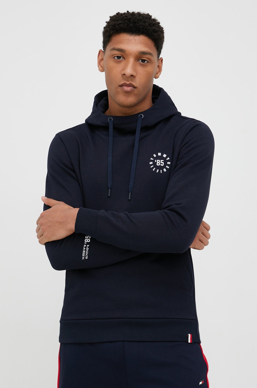 

Хлопковая кофта Tommy Hilfiger мужская цвет синий с аппликацией