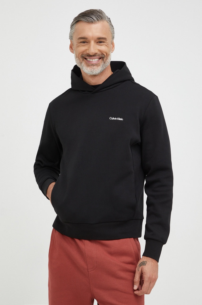 Levně Mikina Calvin Klein pánská, černá barva, hladká