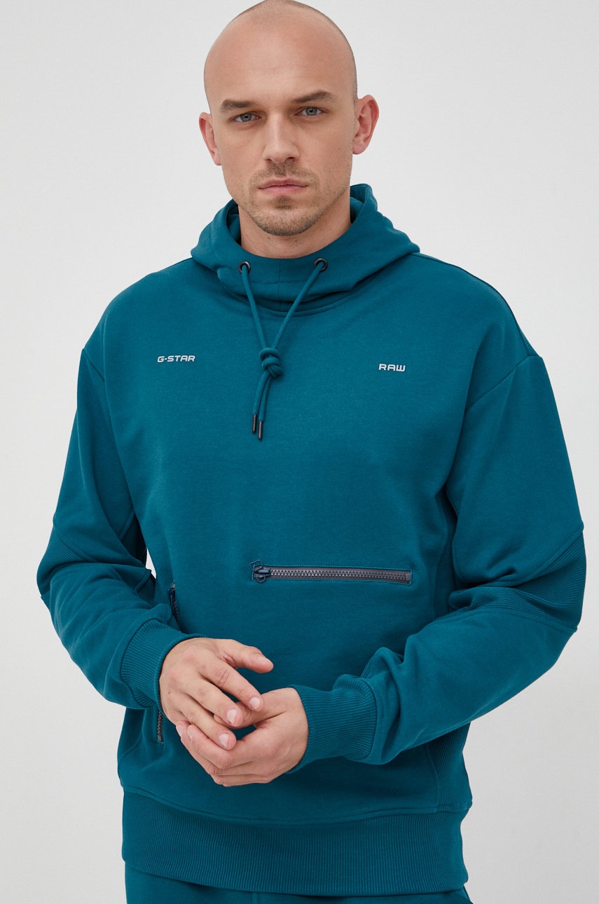 

Кофта G-Star Raw мужская цвет зелёный однотонная