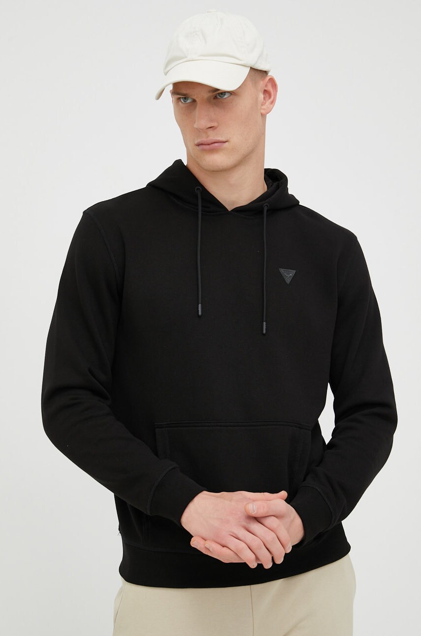 

Кофта Guess чоловіча колір чорний однотонна